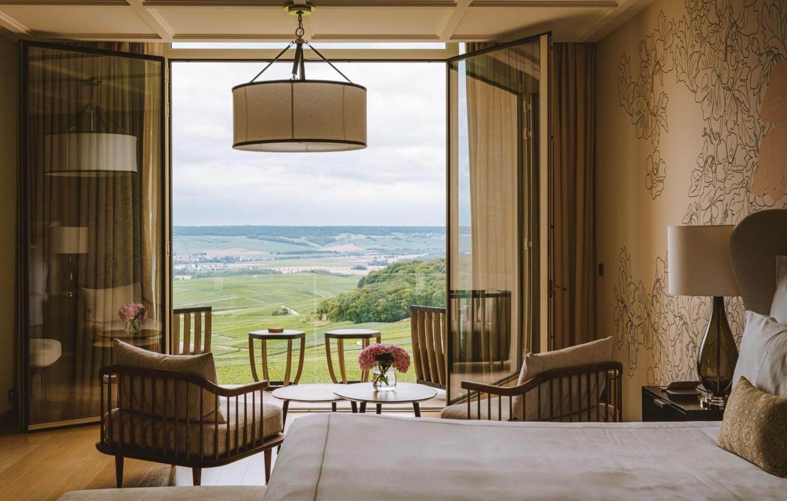 The vineyards from a Royal Champagne suite